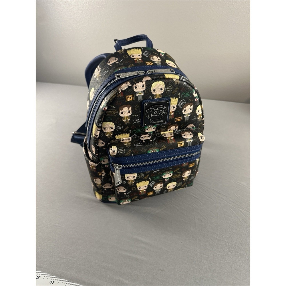 Loungefly The Office Dwight Shcrutte AOP Mini Backpack NBC Pop NWT